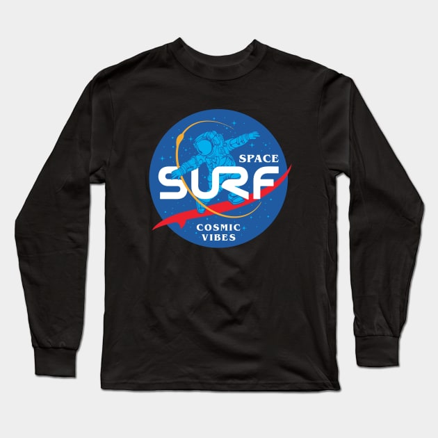 Space Surf (Cosmic Vibes) Long Sleeve T-Shirt by CHAKRart